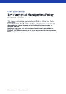 Environmental Management Policy