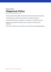 Chaperone Policy