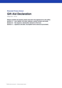 Gift Aid Declaration