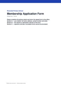 Membership Application Form