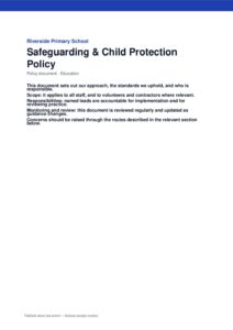 Safeguarding & Child Protection Policy
