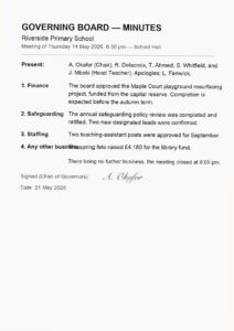Governing Board Minutes — 14 May 2026 (signed scan)