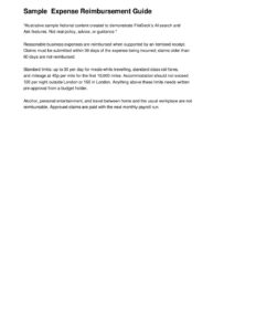 Sample — Expense Reimbursement Guide