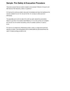 Sample — Fire Safety & Evacuation Procedure