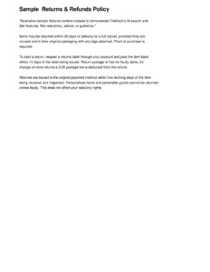 Sample — Returns & Refunds Policy